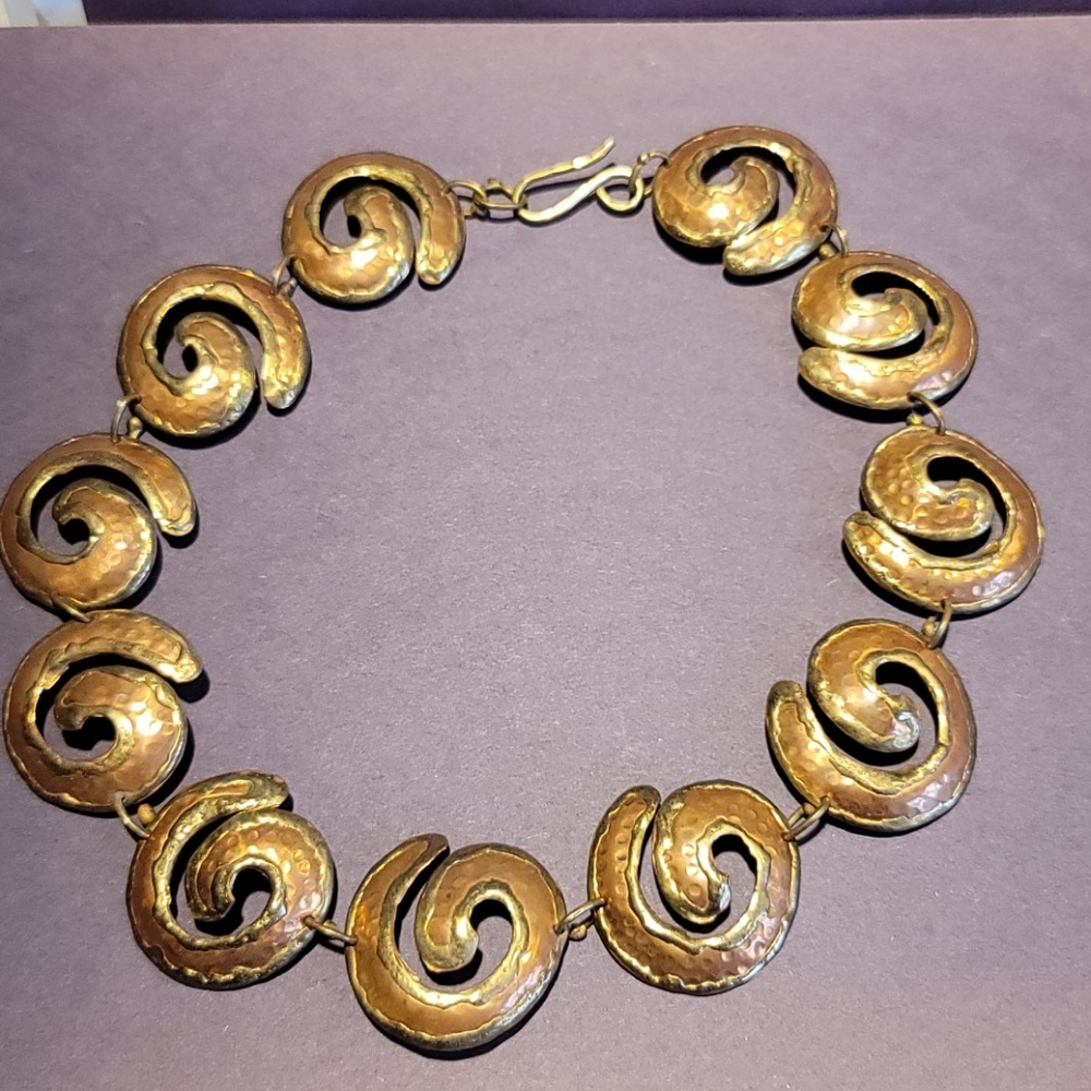 Handmade Two Toned Copper Necklace